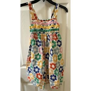 Hanna Andersson Print Rainbow Trim Sundress Size 10 /140 Happy Hexagon Geometric